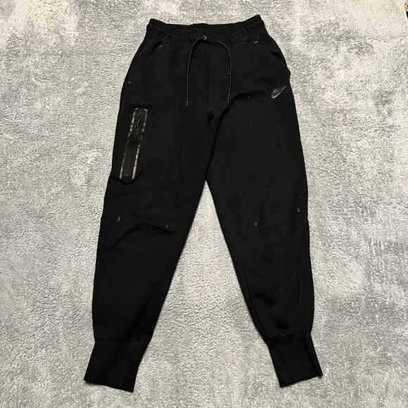 Nike Pants Womens Small Sportswear Tech Fleece Black Jogger Sweatpants CW 4292 - Picture 1 of 11